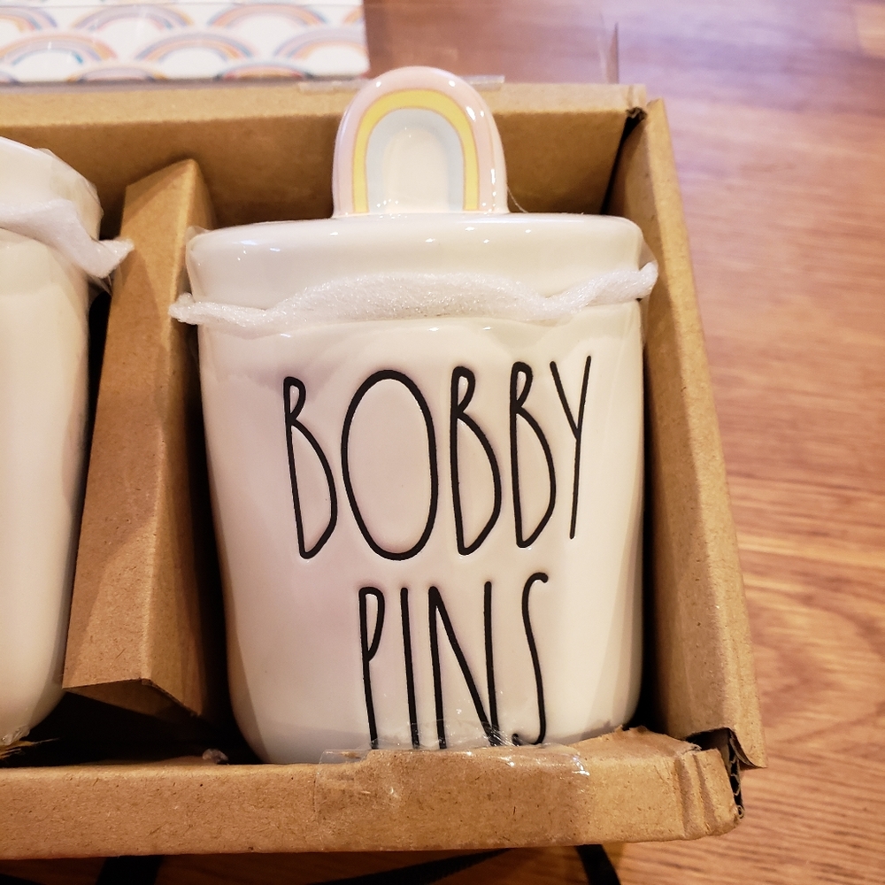 Rae Dunn Small Rainbow Knob Canister Set - Picture 3 of 8